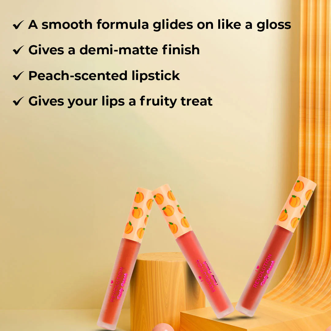 I Heart Revolution Tasty Peach Soft Peach Liquid Lipstick Melba I Heart Revolution Tasty Peach Soft Peach Liquid Lipstick Melba