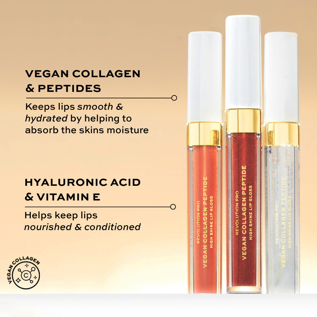 Revolution Pro Vegan Collagen Peptide High Shine Lip Gloss Revolution Pro Vegan Collagen Peptide High Shine Lip Gloss
