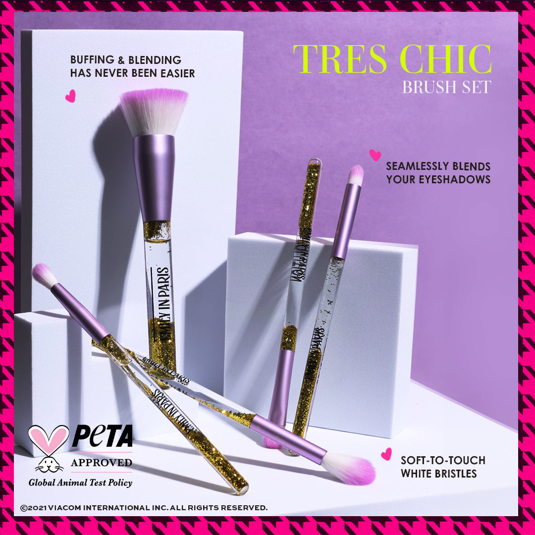 Makeup Revolution X Emily In Paris Tres Chic Brush Set Makeup Revolution X Emily In Paris Tres Chic Brush Set