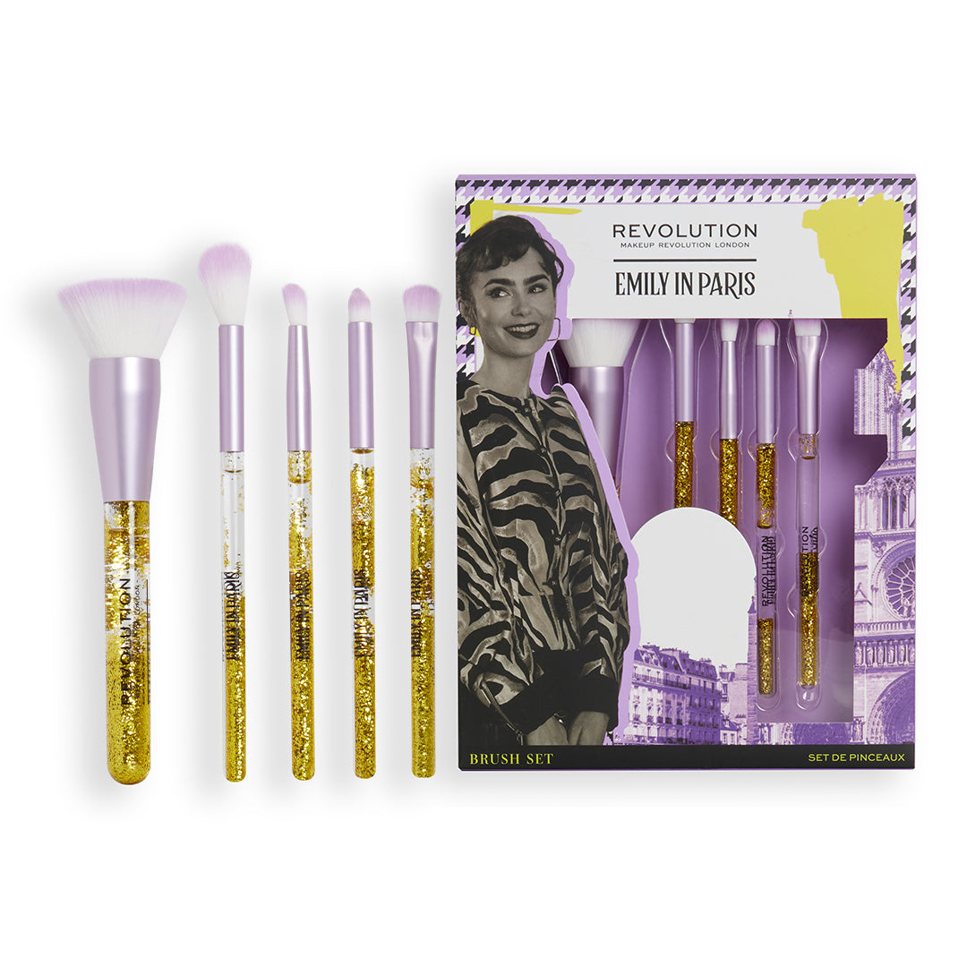 Makeup Revolution X Emily In Paris Tres Chic Brush Set Makeup Revolution X Emily In Paris Tres Chic Brush Set
