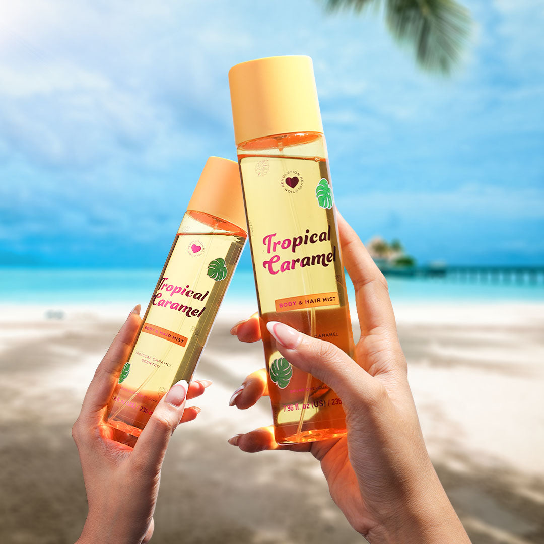 I Heart Revolution Hair & Body Mist – Blossom Bloom & Tropical Caramel I Heart Revolution Hair & Body Mist – Blossom Bloom & Tropical Caramel