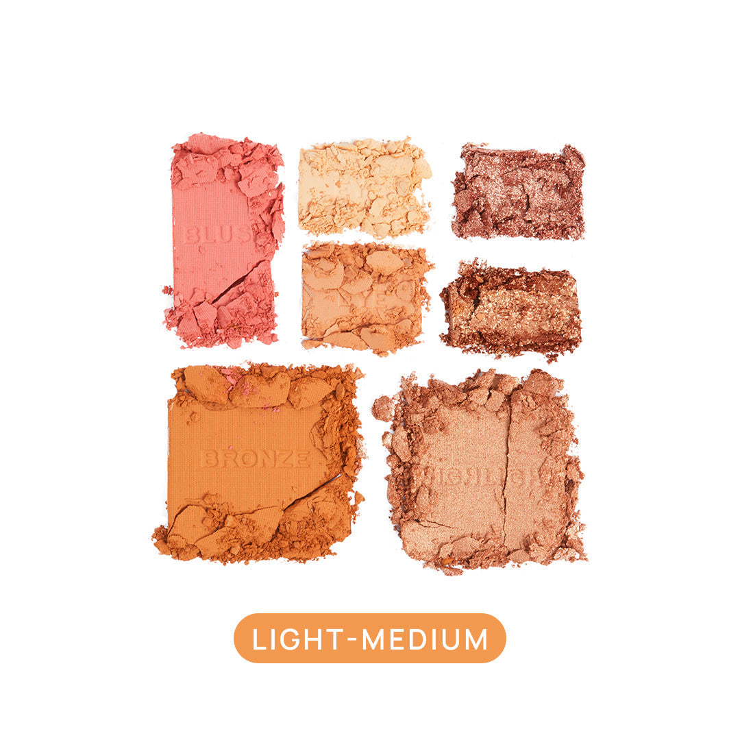 Revolution Pro Iconic Eye & Cheek Palette-Light Medium Revolution Pro Iconic Eye & Cheek Palette-Light Medium
