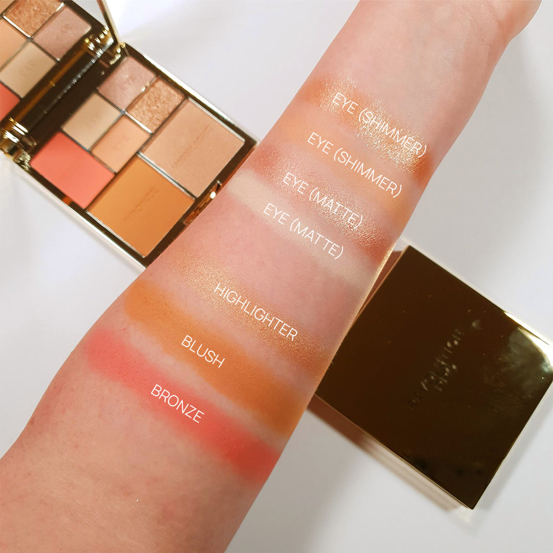 Revolution Pro Iconic Eye & Cheek Palette-Light Medium Revolution Pro Iconic Eye & Cheek Palette-Light Medium