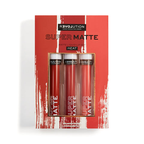 Relove By Revolution Supermatte Liquid Lip Set Heat