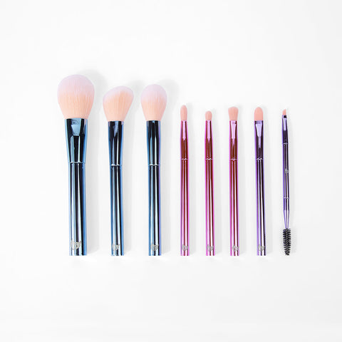 BH The Total Package - 8 Piece Face & Eye Brush Set with Wrap