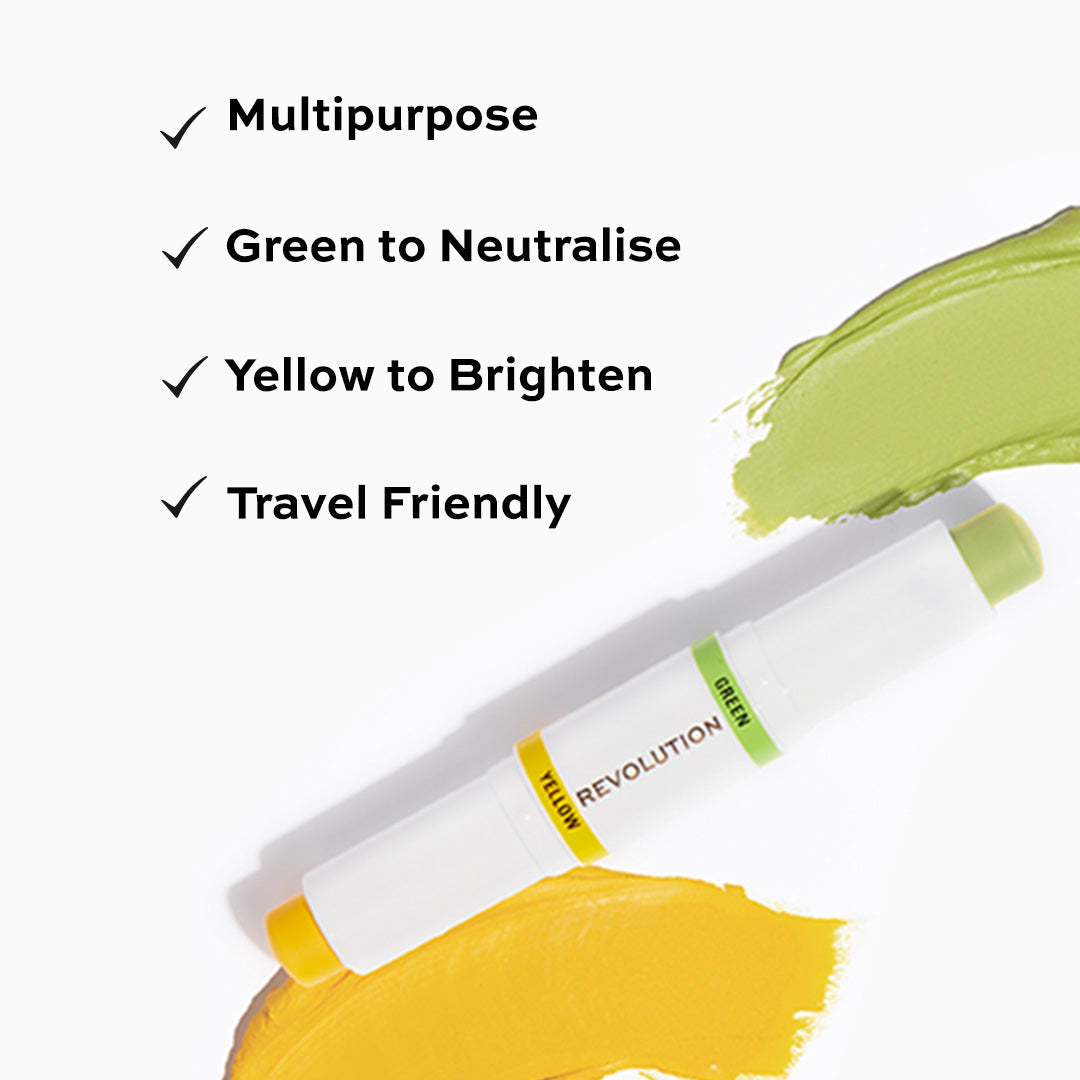 Makeup Revolution Correct & Transform Yellow & Green