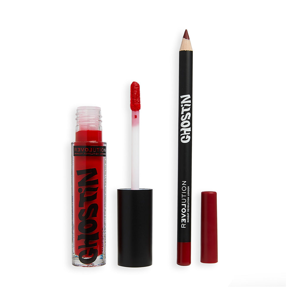 Relove By Revolution Ghostin Lip Kit Red Matte Swoon