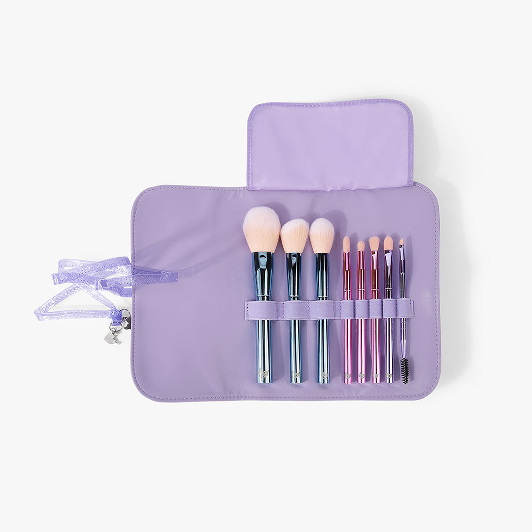 BH The Total Package - 8 Piece Face & Eye Brush Set with Wrap